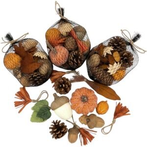 Bloom‎ Room Fall Floral Table Scatter 4 Bags Pinecones Pumpkins Acorns NEW